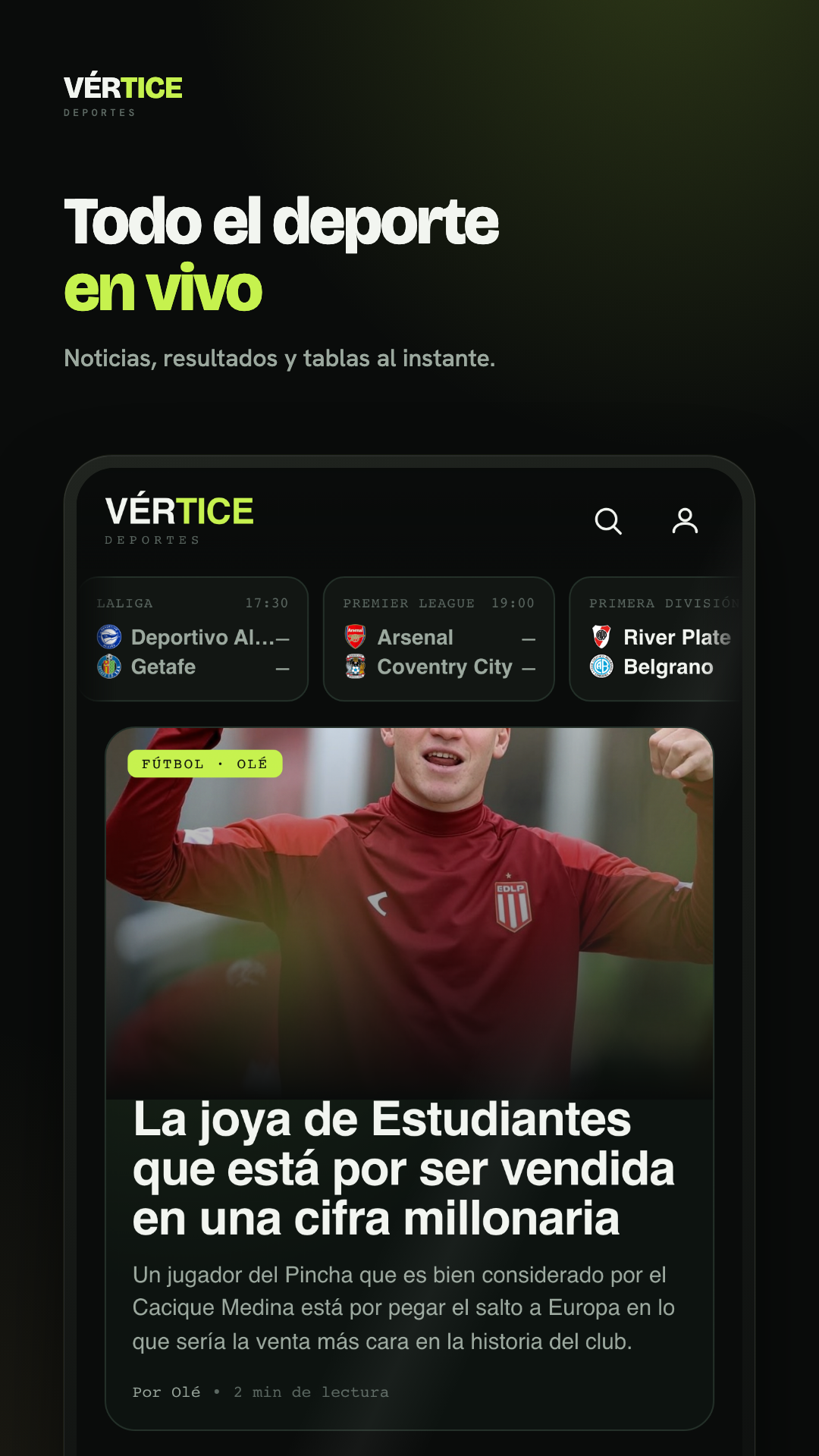 Vértice — tela 1