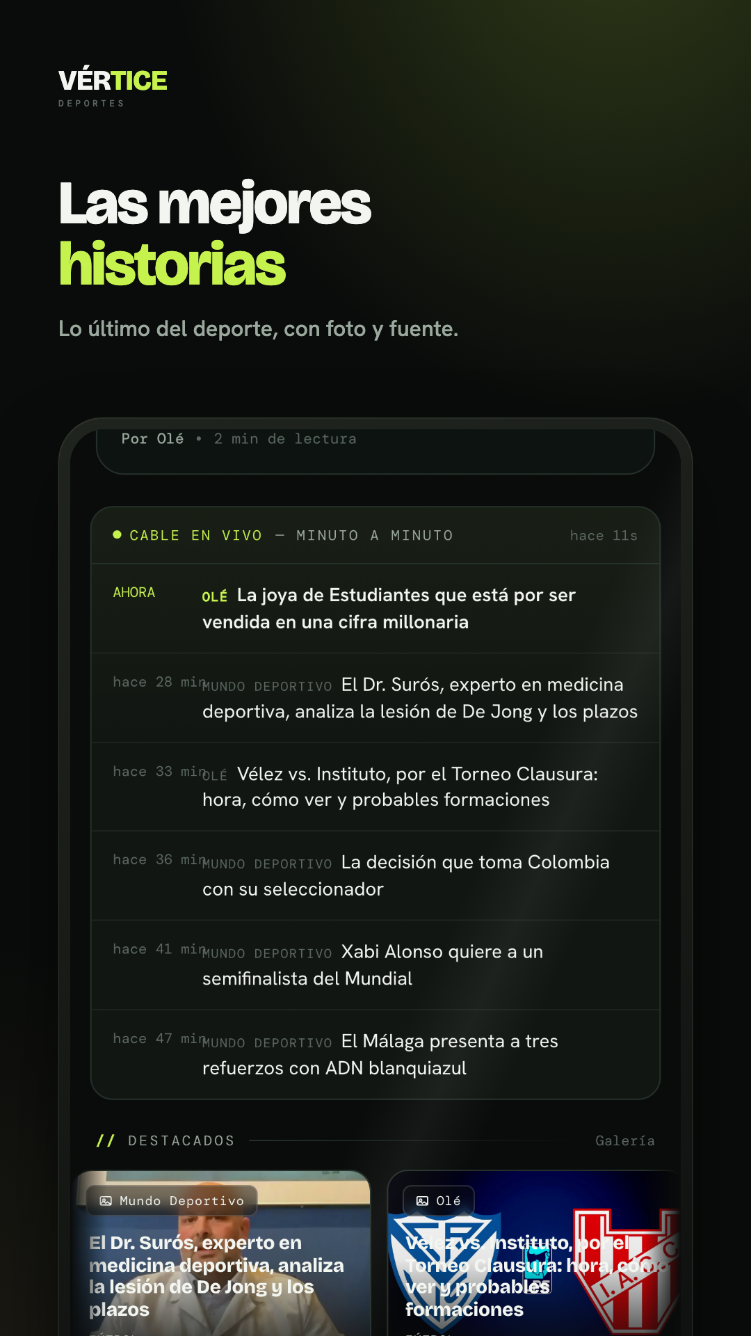 Vértice — tela 5
